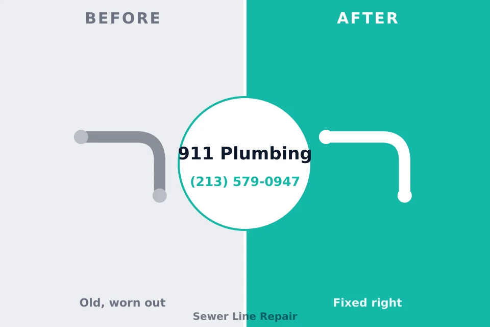 Before and after: plumbing repair Huntington Station, NY